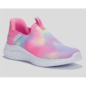 Skechers Kids' Pink and Multicolor Slip-On Shoes